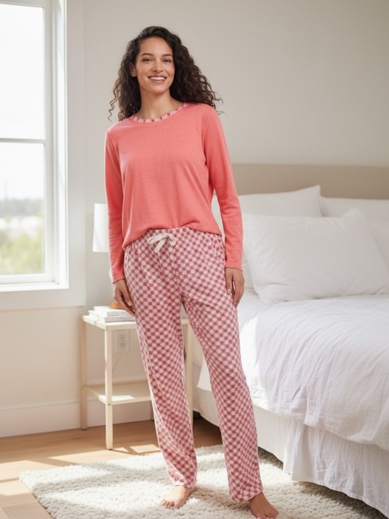 Lands' End Other - Lands' End Women's Coral Floral Knit Pajama Set